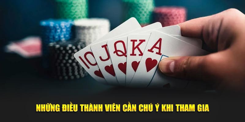 Các điểm quan trọng mà thành viên cần lưu ý